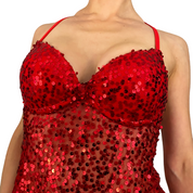 Energy Angel Red Sequin Push-Up Dream Top (S)