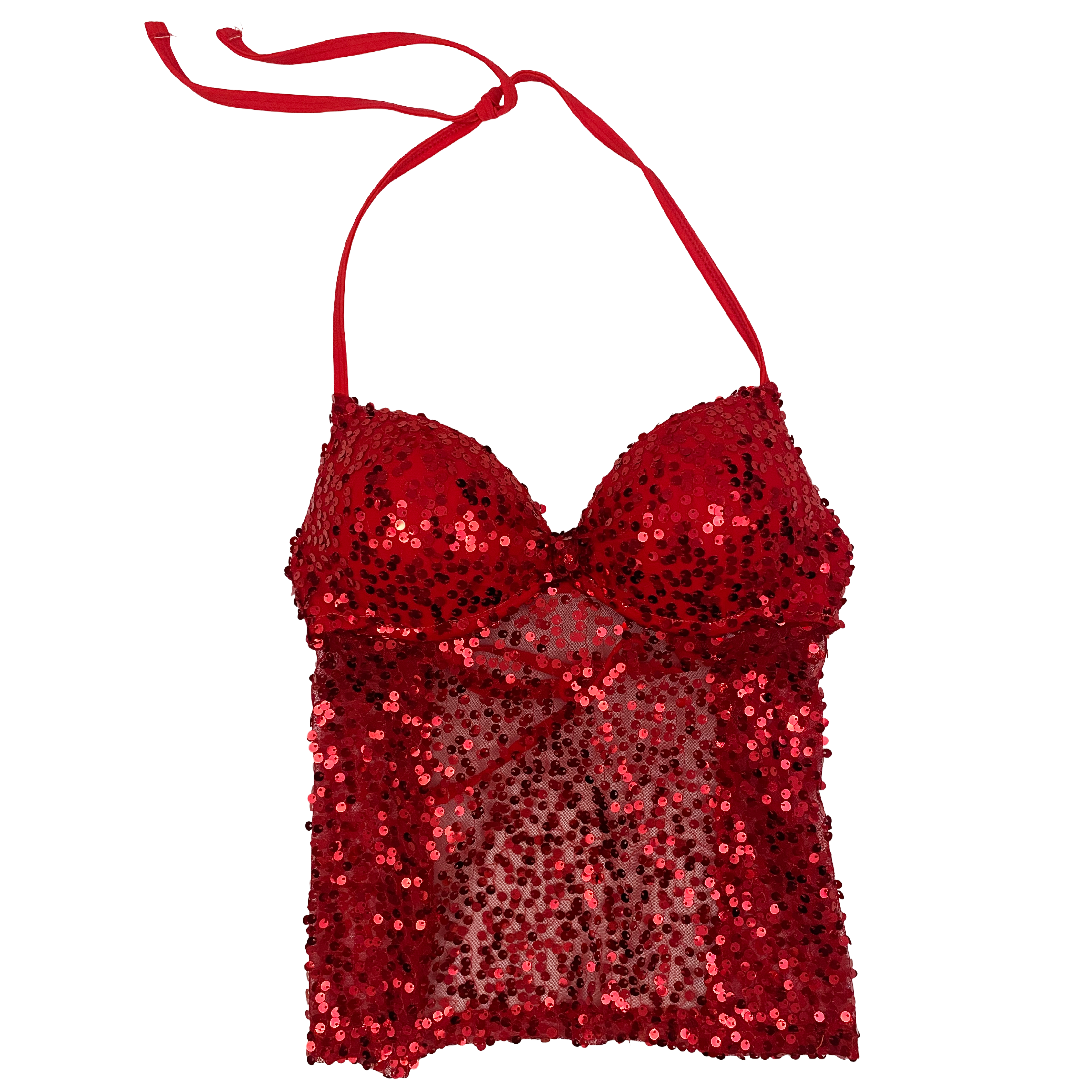 Energy Angel Red Sequin Push-Up Dream Top (S)