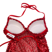 Energy Angel Red Sequin Push-Up Dream Top (S)