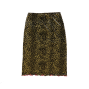 Y2K Euro Leopard Skirt (XS/S)
