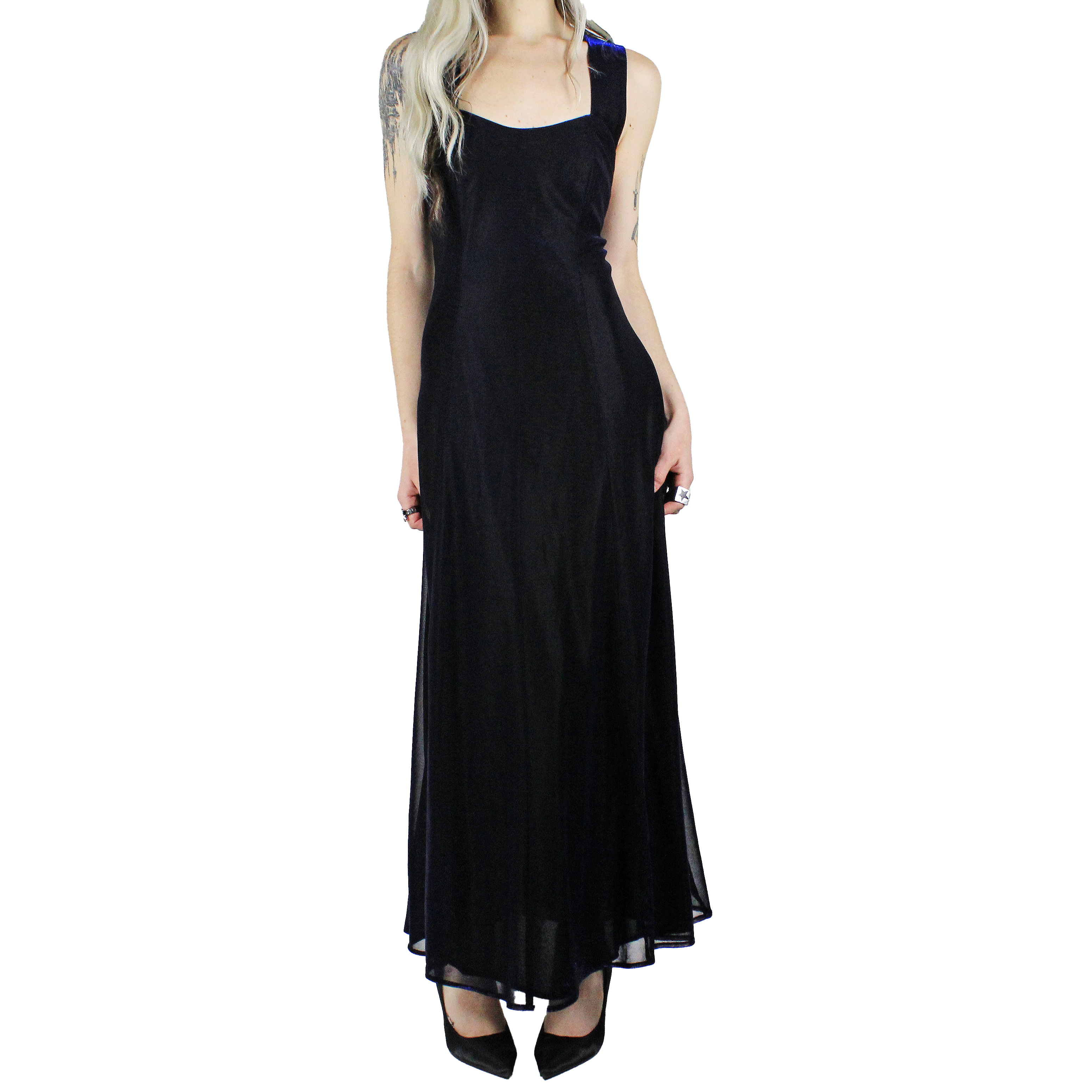 90s Shimmery Blue Gown (S/M)