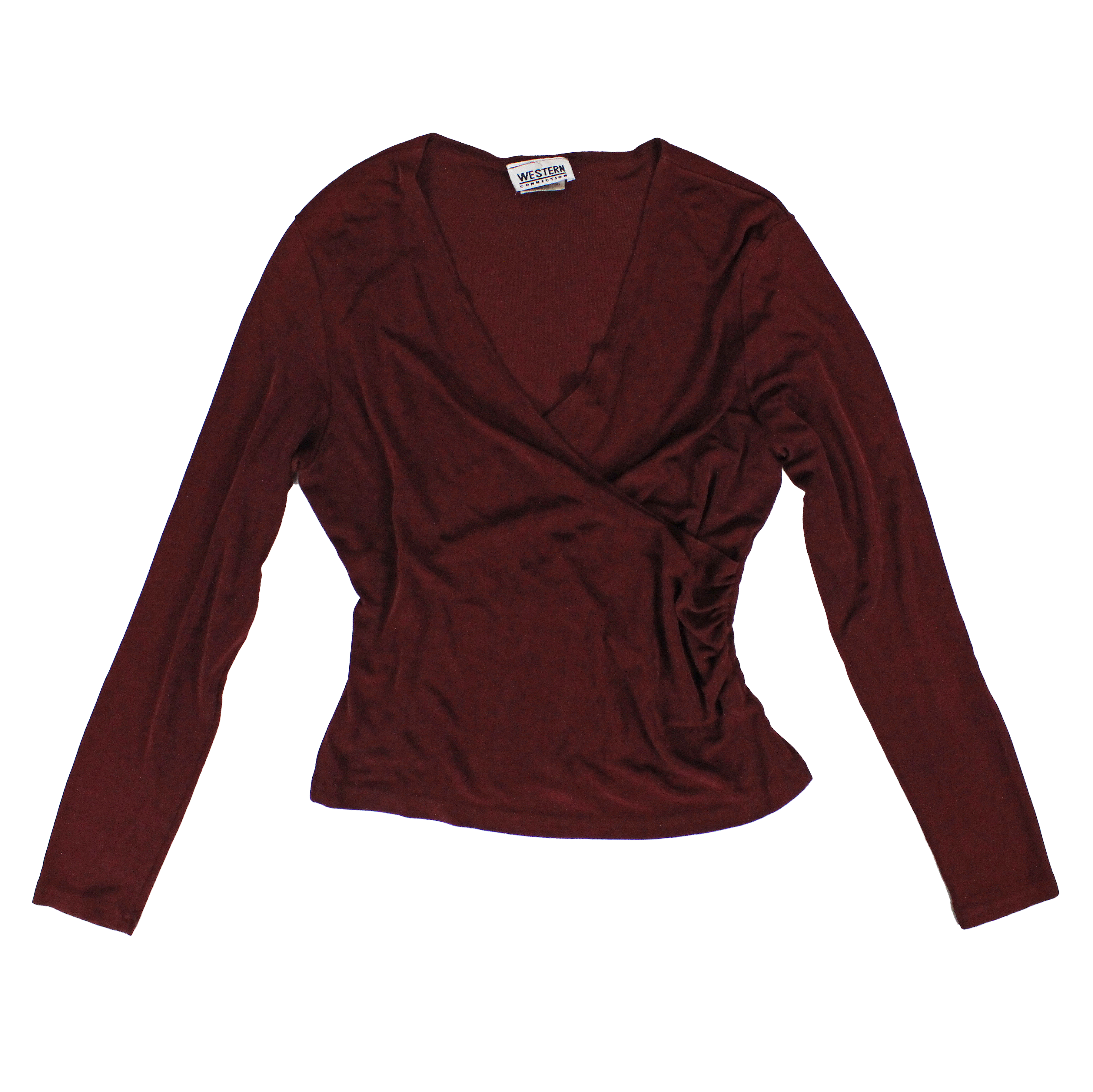 90s Burgundy Slinky Top (S/M)