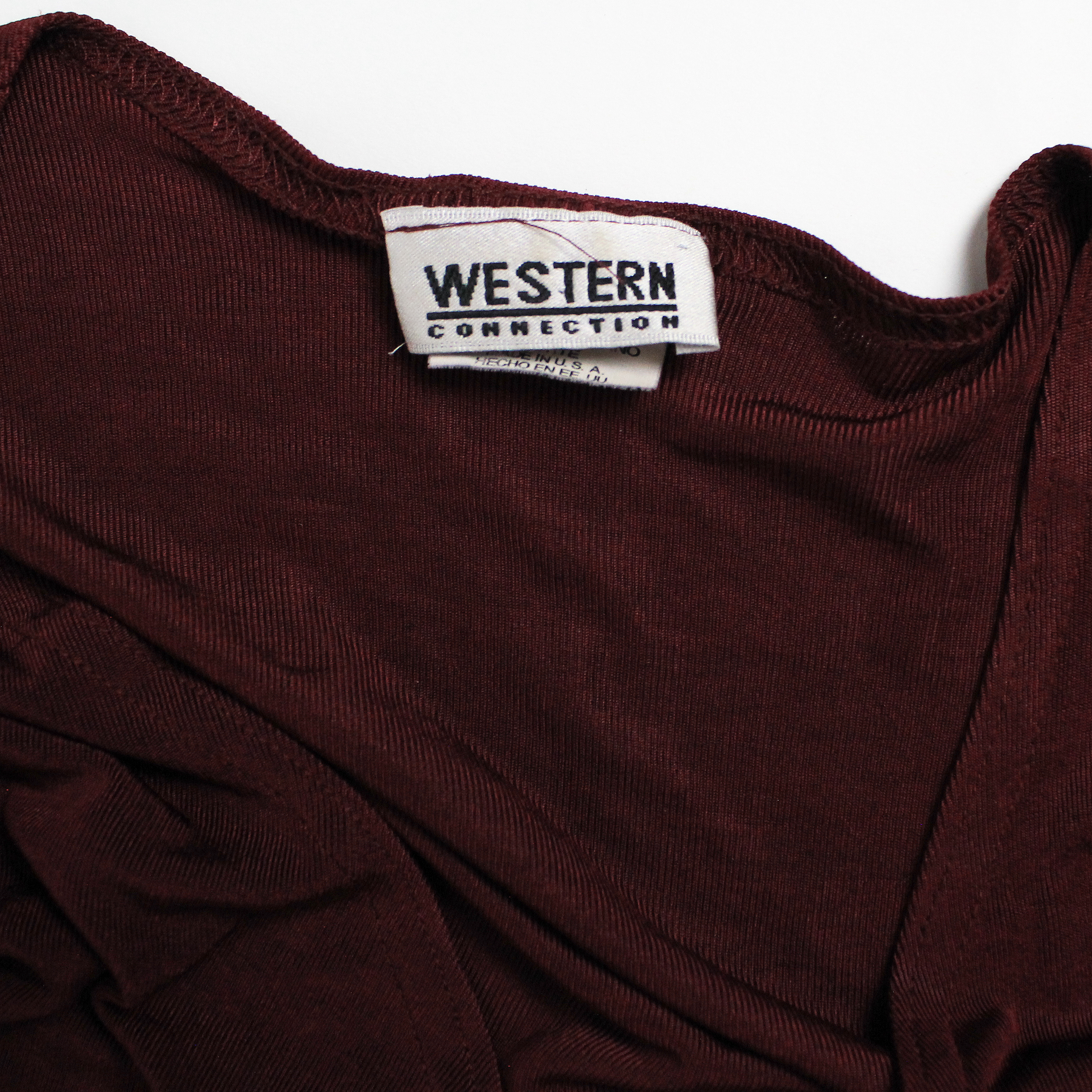 90s Burgundy Slinky Top (S/M)