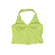 Lime Faux Suede Halter (M/L)