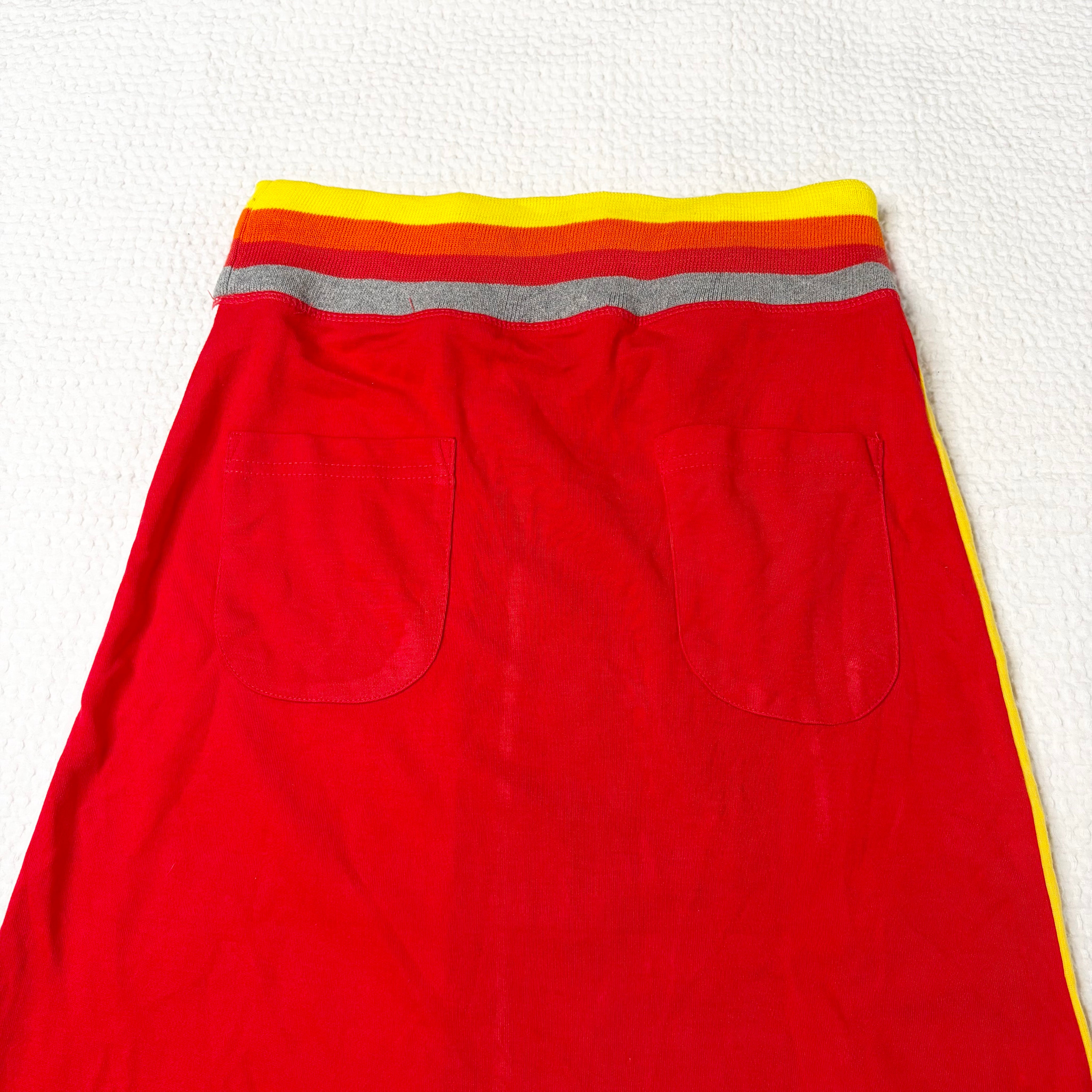 Patchwork Sporty Two Piece Skirt Set (S)