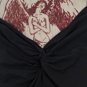 RARE Miss Sixty Fallen Angel Mesh Long Sleeve Top (S)