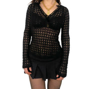 Studded Knit Long Sleeve (S)