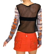 Cop Copine 2000s Mesh Zip Front Top (S)