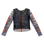 Cop Copine 2000s Mesh Zip Front Top (S)