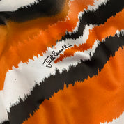 Just Cavalli Ribbed Animal Print Peasant Top (S/M)