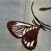 Miss Sixty 1/1 Hand-Painted Low Rise Butterfly Flares (XS)