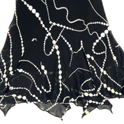 Black and White Embellished Fairy Midi Dress (L/XL)