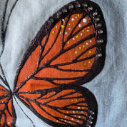 Miss Sixty 1/1 Hand-Painted Low Rise Butterfly Flares (XS)