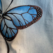 Miss Sixty 1/1 Hand-Painted Low Rise Butterfly Flares (XS)