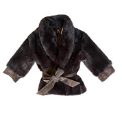 Y2K Brown Faux Fur Shrug