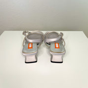 Silver Unlisted Strappy Kitten Heel Sandals (8)