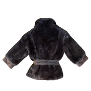 Y2K Brown Faux Fur Shrug