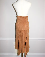 90s Suede Lace Up Skirt (XXS/XS)