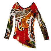 Desigual Asymmetrical Rainbow Dress (M)