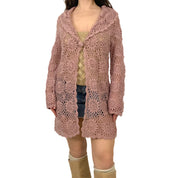 Blush Crochet Beaded Duster (M)