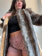 90s Faux Fur Jordache Coat (M)
