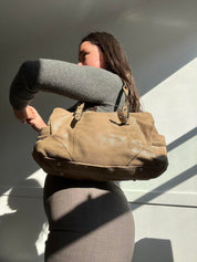 Y2K Silver Hardware Leather Shoulder Bag