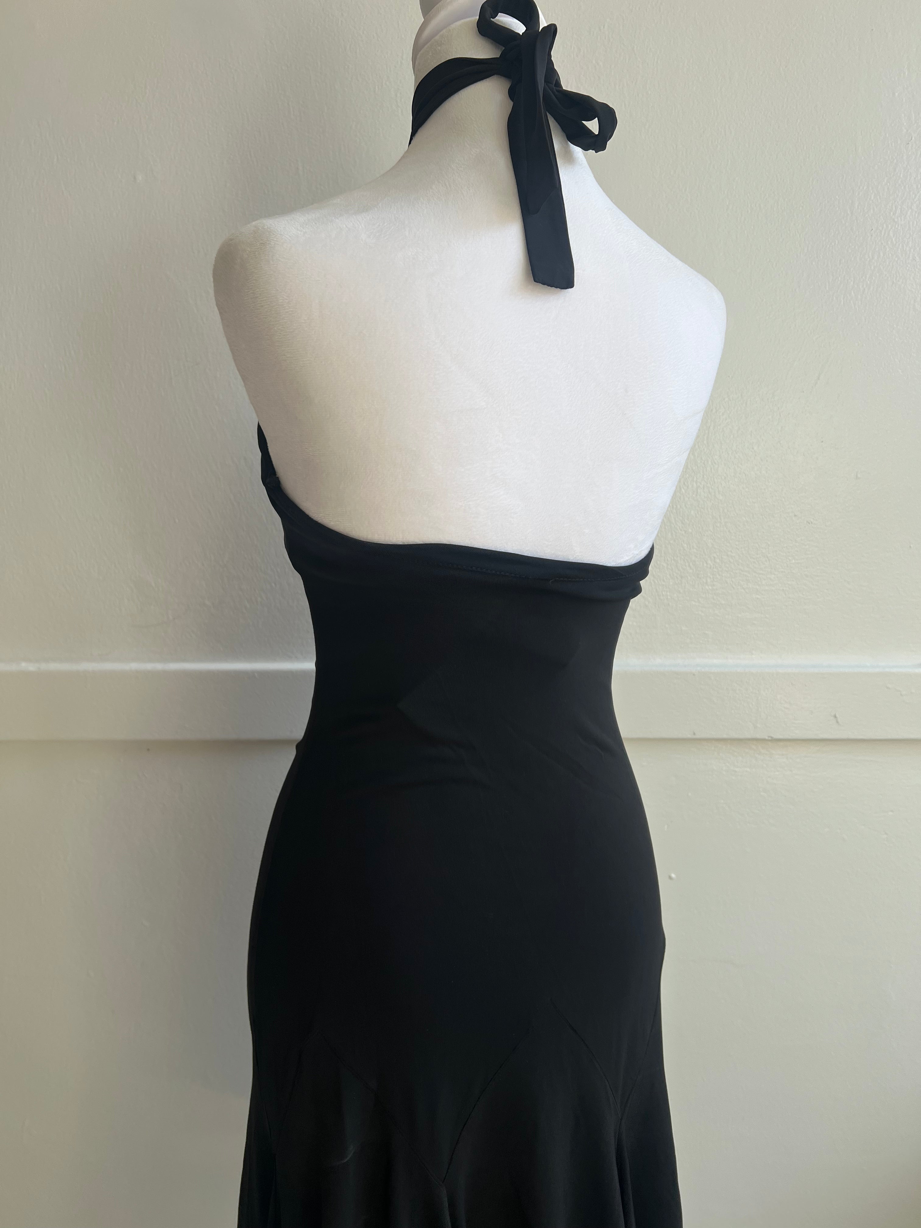 Vintage Italian Designer Halter Neck Dress (S/M)