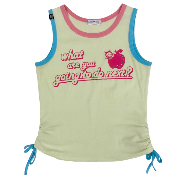 Angel Blue Ruched Graphic Tank Top (M) – Holy Thrift