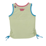 Angel Blue Ruched Graphic Tank Top (M)
