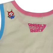 Angel Blue Ruched Graphic Tank Top (M)