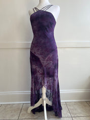 Y2K Whimsy Purple Maxi Dress (S/M)