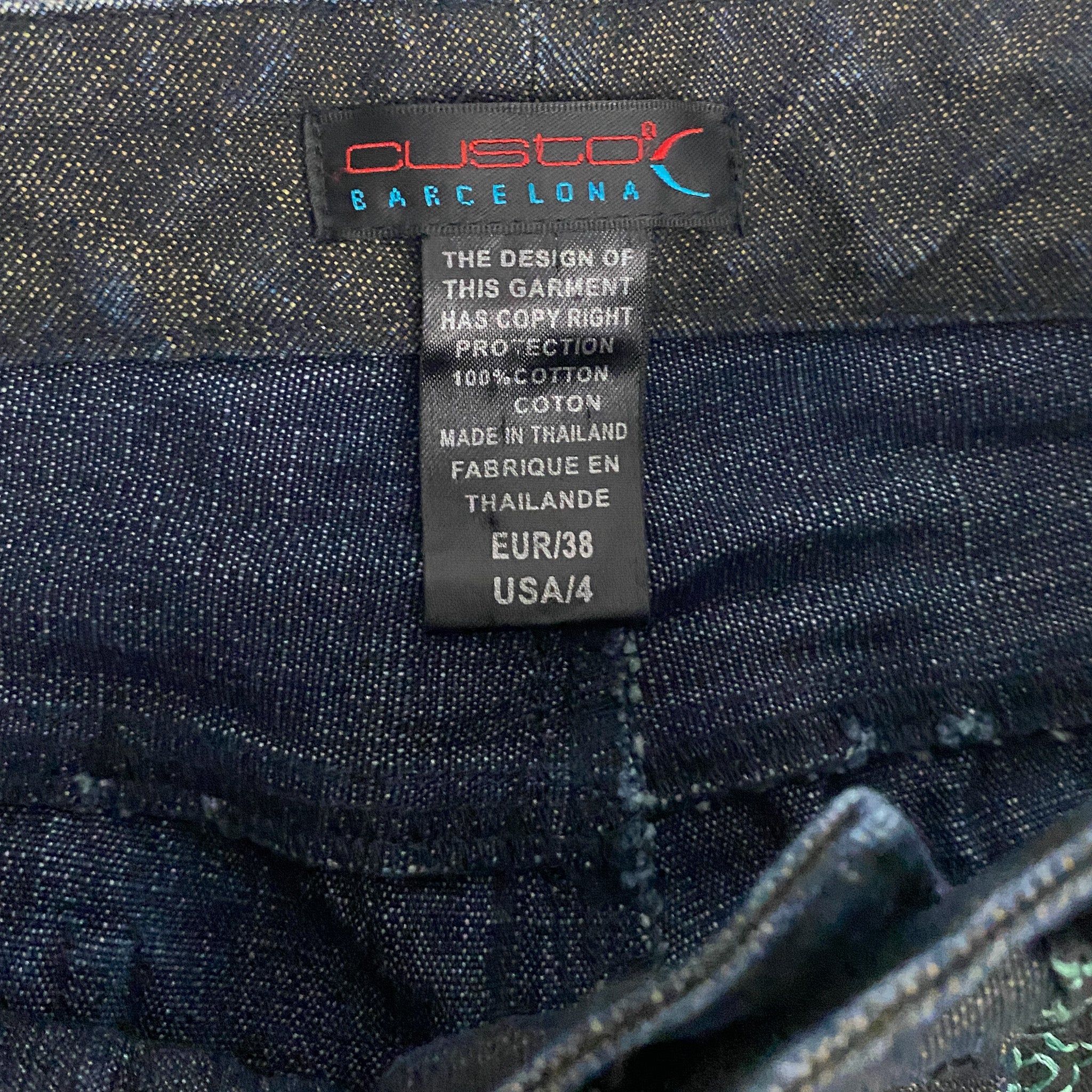 Custo Barcelona Low Rise Patchwork Flare Jeans (XS)