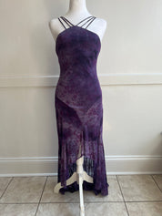 Y2K Whimsy Purple Maxi Dress (S/M)