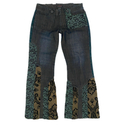 Custo Barcelona Low Rise Patchwork Flare Jeans (XS)
