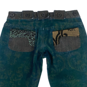 Custo Barcelona Low Rise Patchwork Flare Jeans (XS)