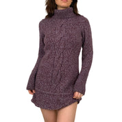 Purple Mini Sweater Dress (M)