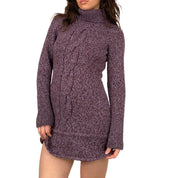 Purple Mini Sweater Dress (M)