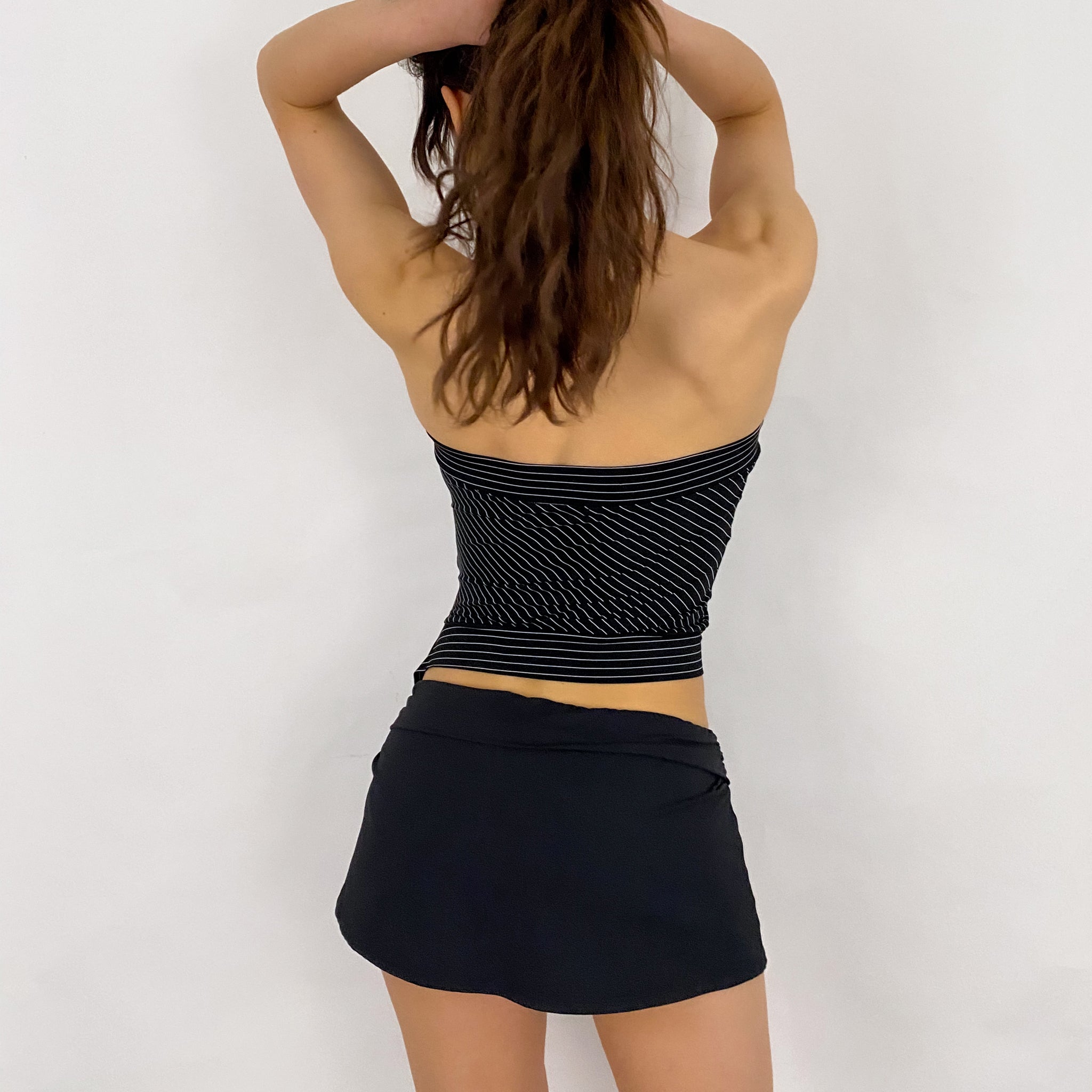Y2K Striped Crop Tube - Small