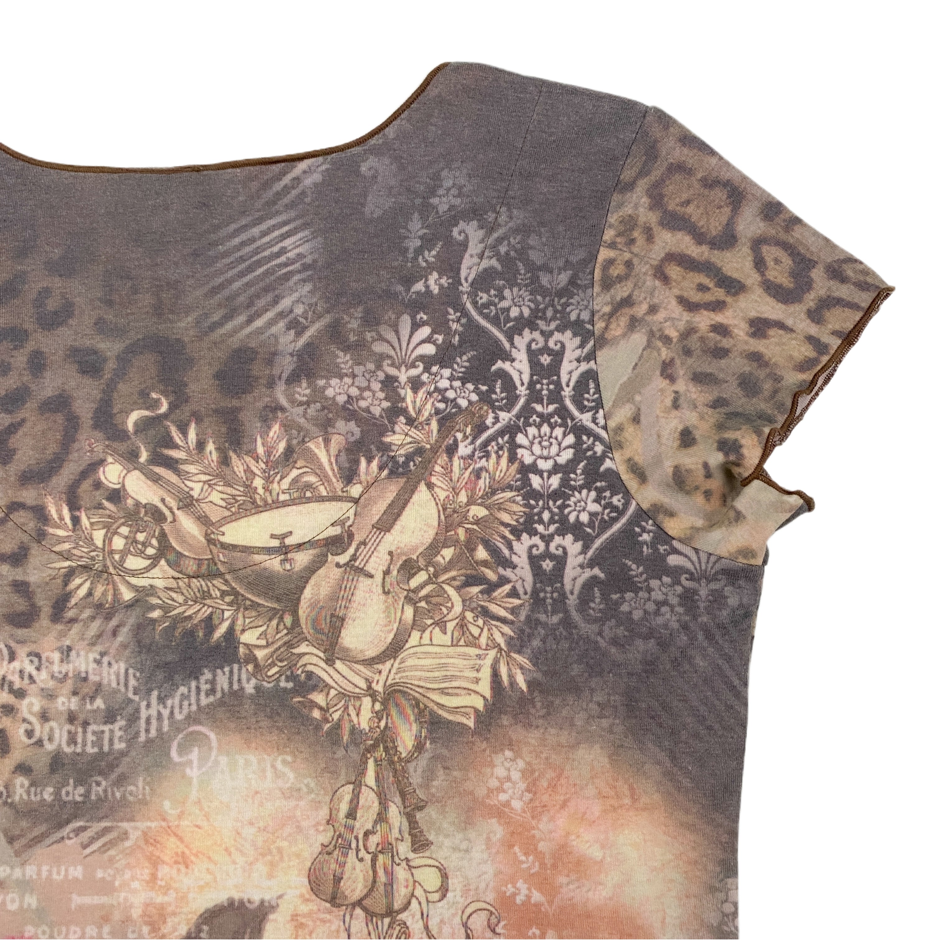 Leopard Rhinestone Tee (XL)