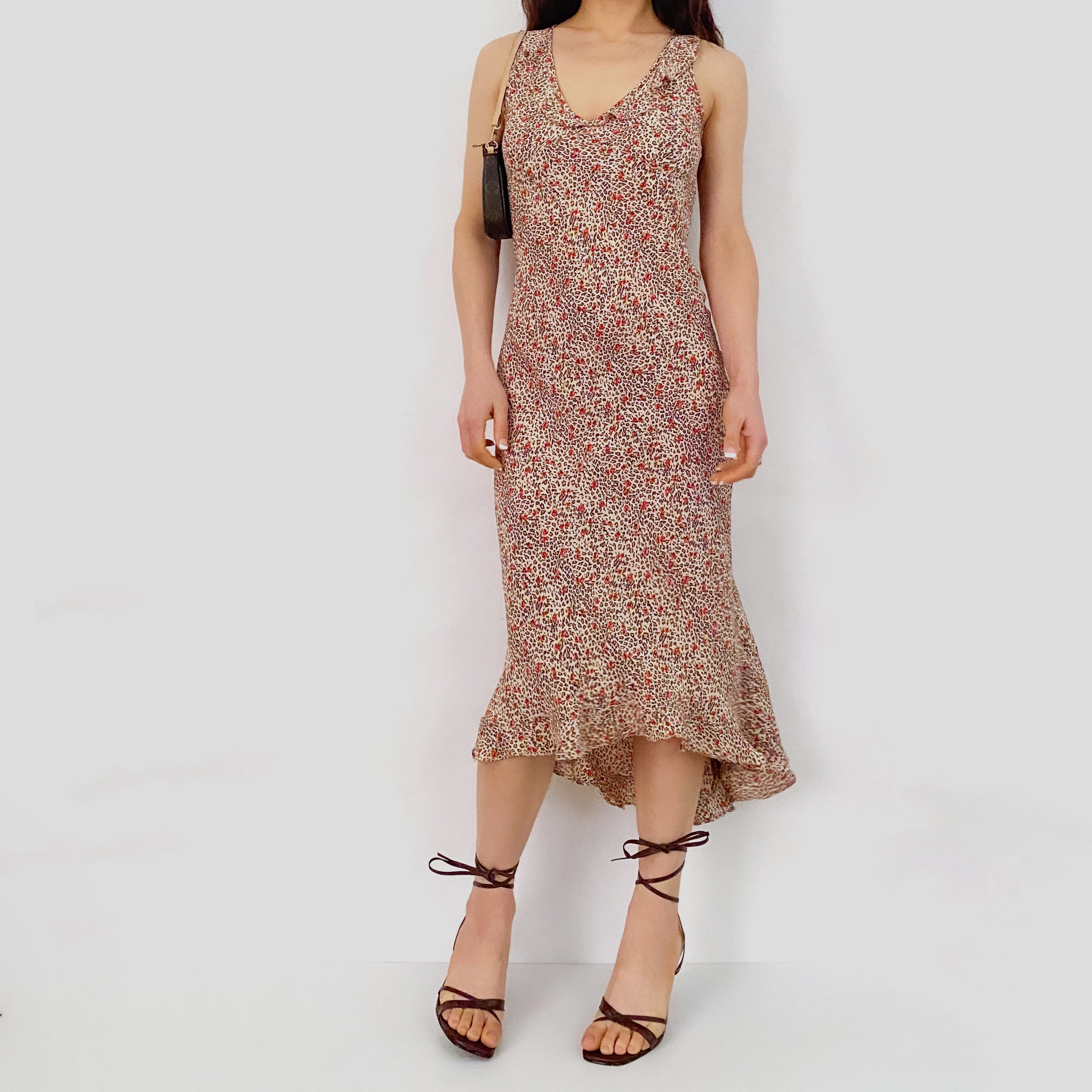 Leopard Rose Summer Dress - Small