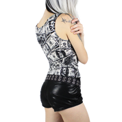 Y2K Money Print Top (S)