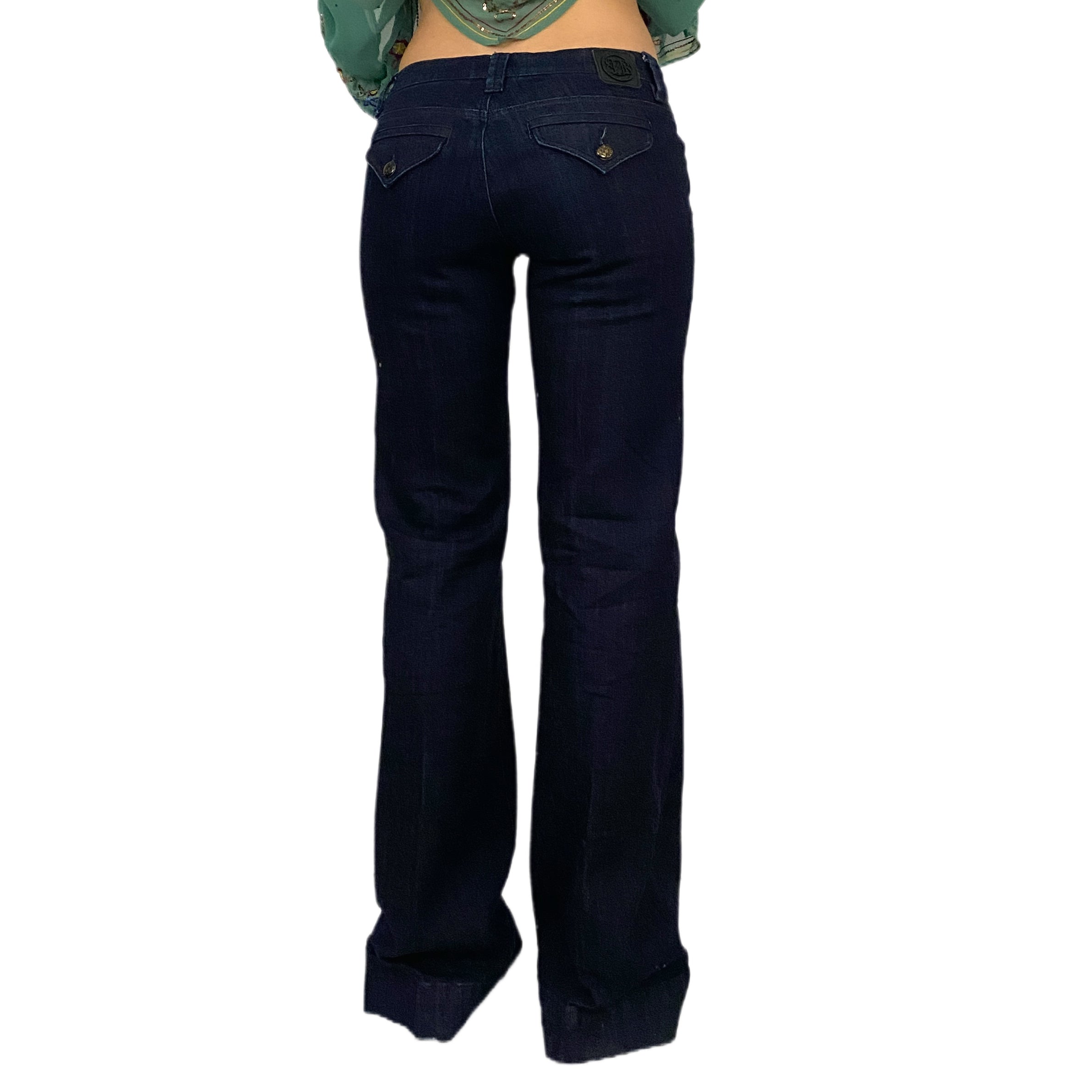 Wide Leg Denim Flares (S)