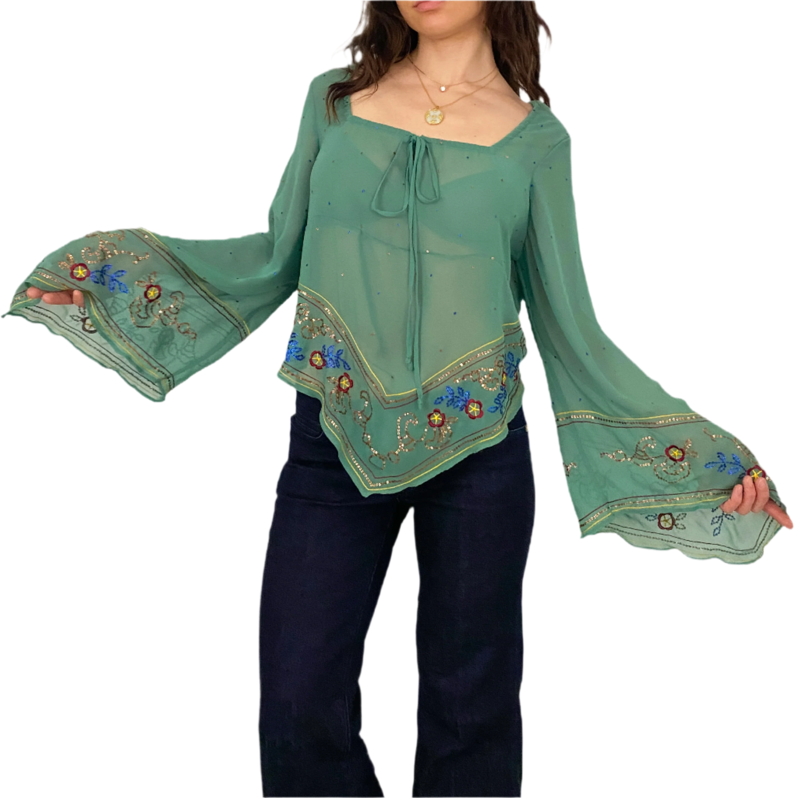 Sequin Whimsy Blouse (M)