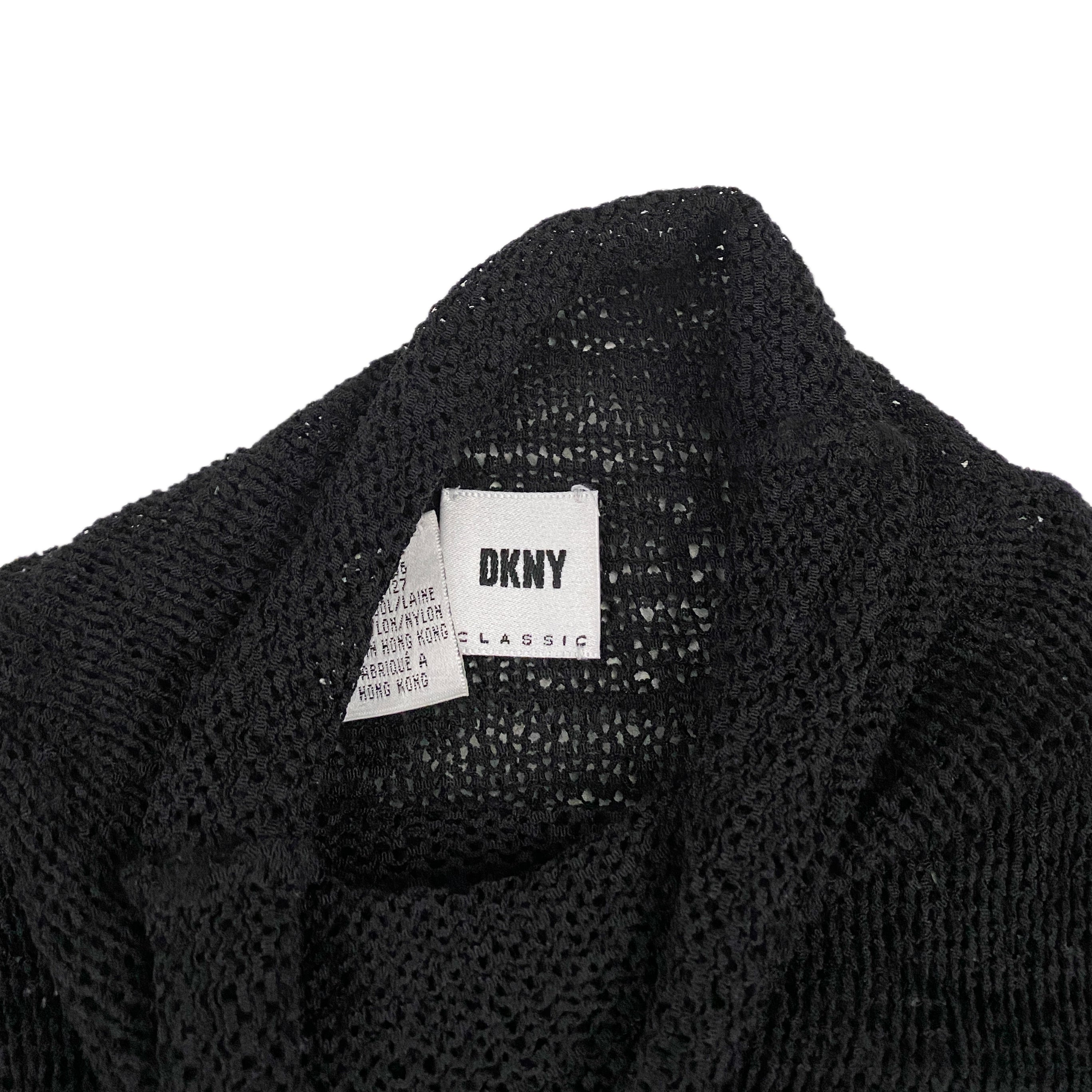 90's DKNY Open Knit Mock Neck (L)