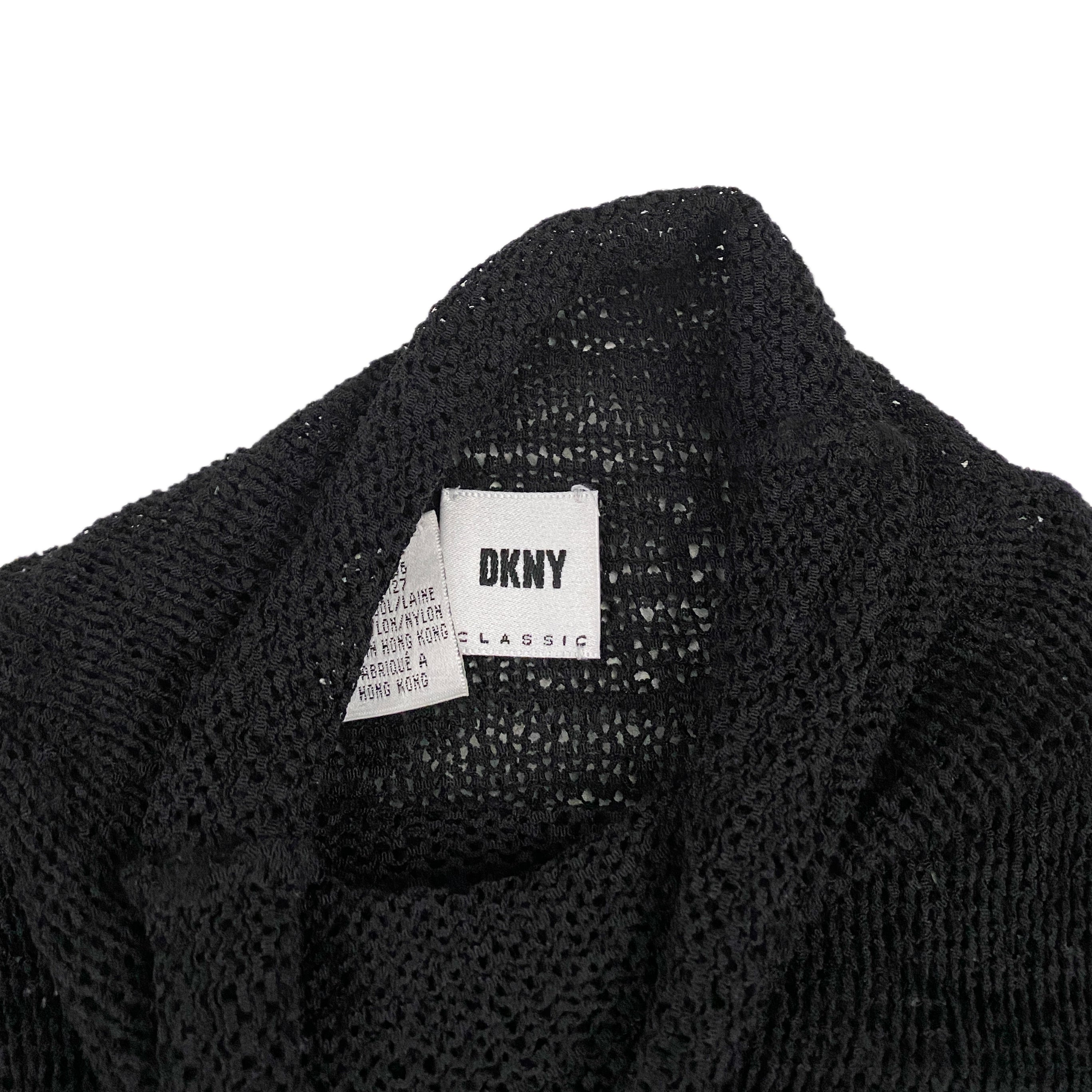 DKNY 90's Open Knit Mock Neck (L)