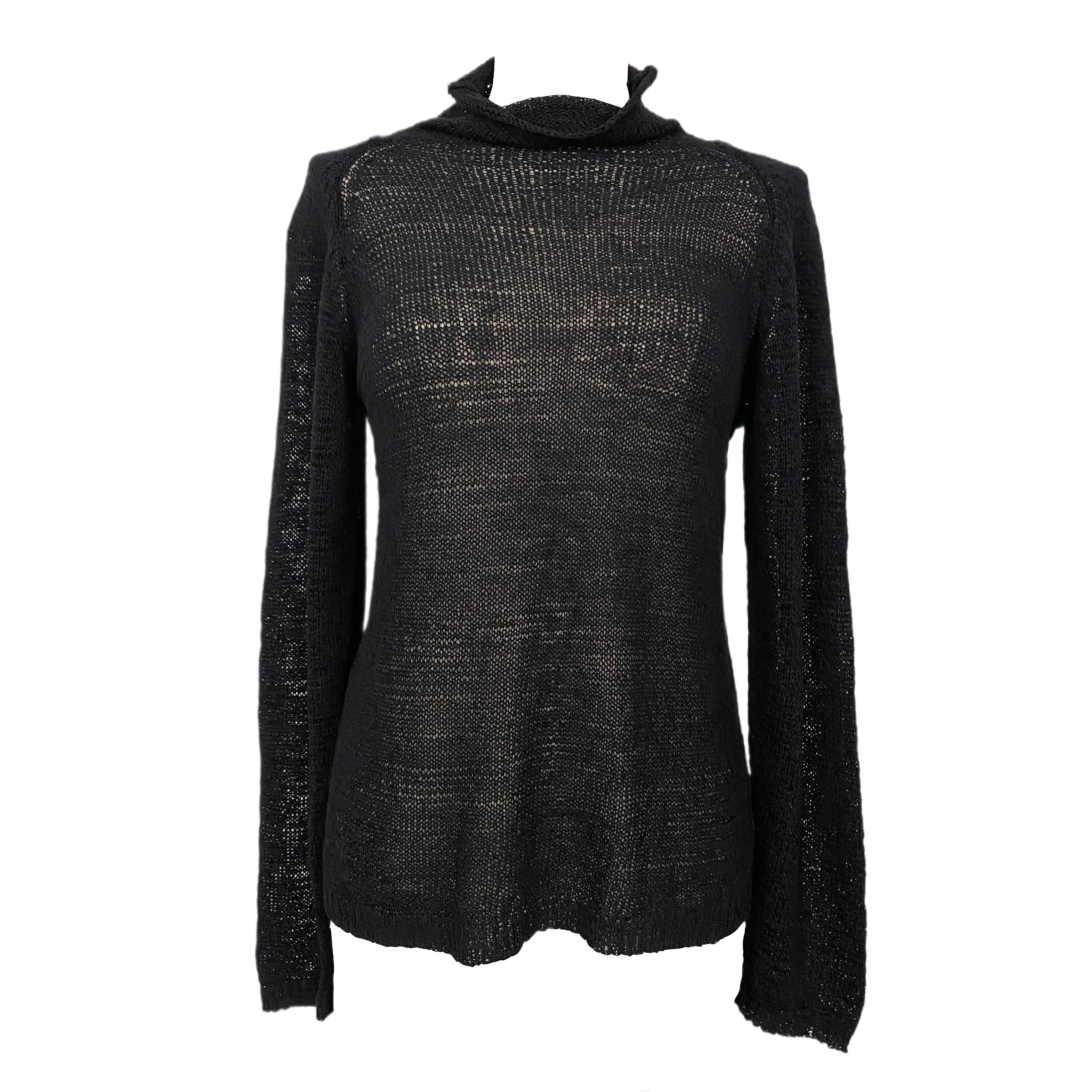 DKNY 90's Open Knit Mock Neck (L)