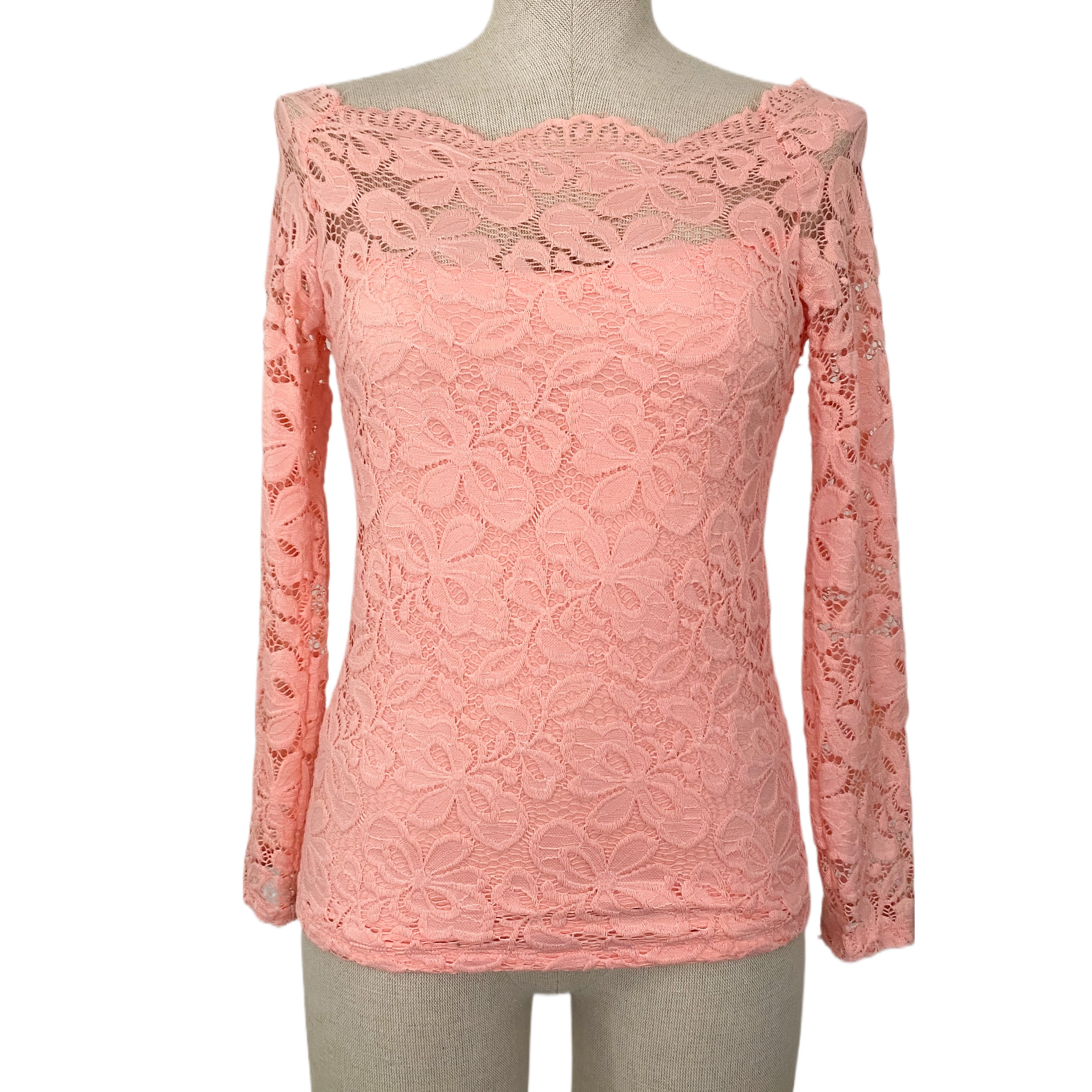 Pink Off The Shoulder Lace Top (M/L)