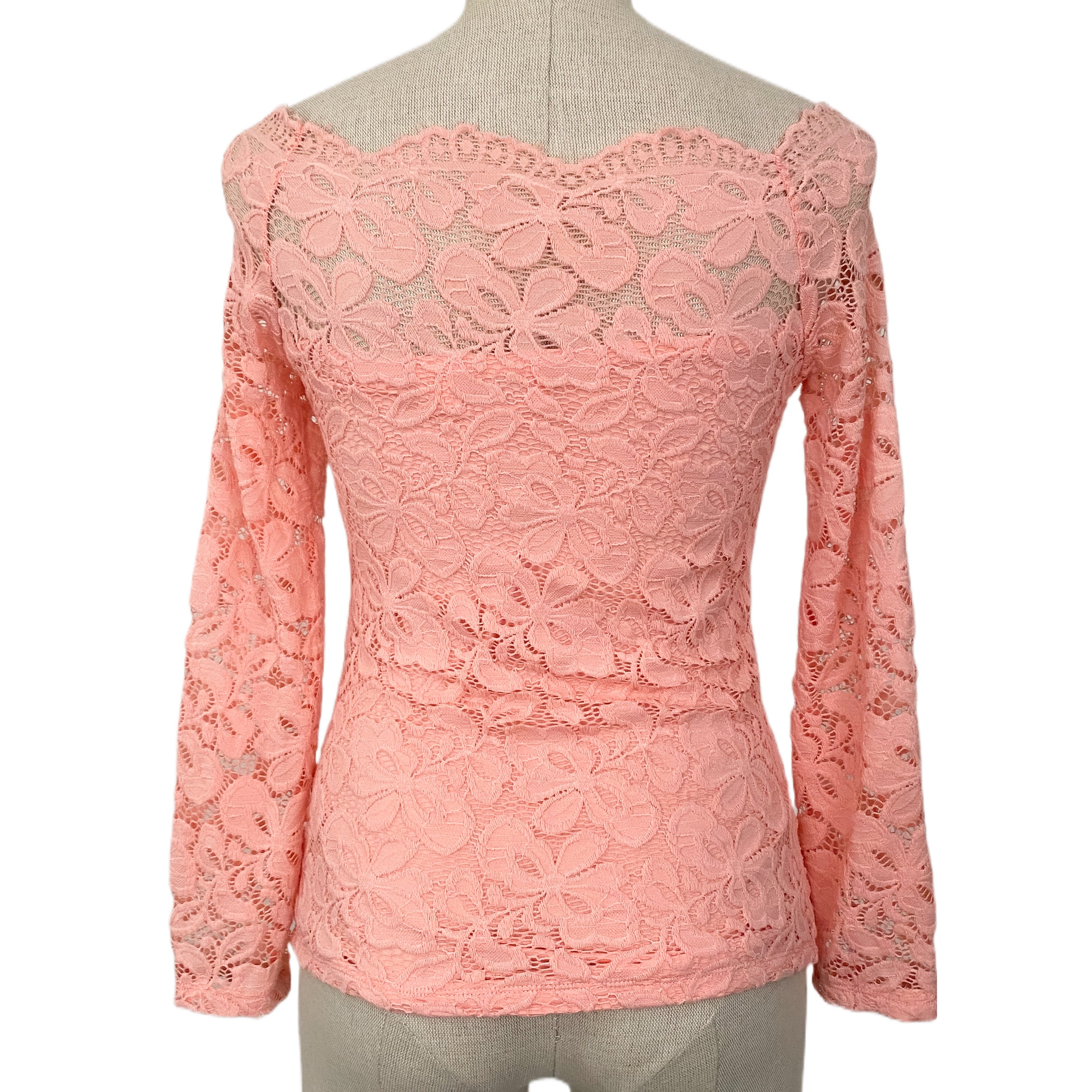 Pink Off The Shoulder Lace Top (M/L)