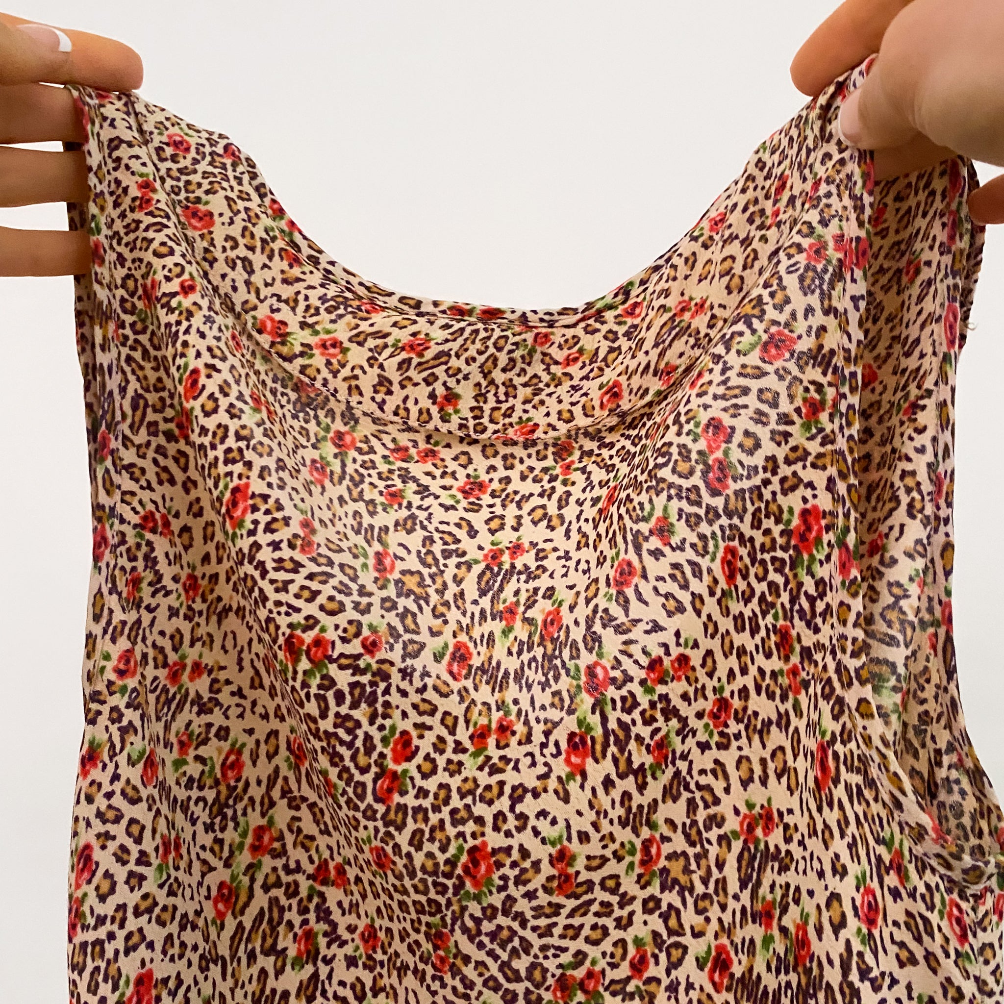 Leopard Rose Summer Dress - Small