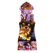 Hayes Hooded Graphic Mini Dress (S-M)